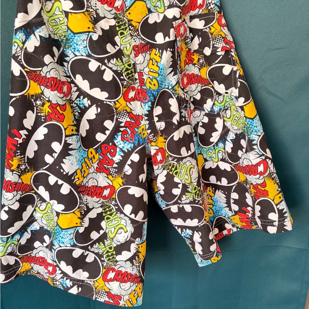 DC Comics Shorts with Black, Yellow, Red, Blue, Green Accents